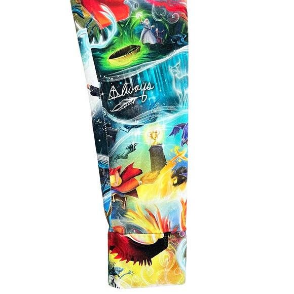 Harry Potter Gryffindor Book Illustration Leggings size S Soft Quidditch Snitch - Picture 4 of 7